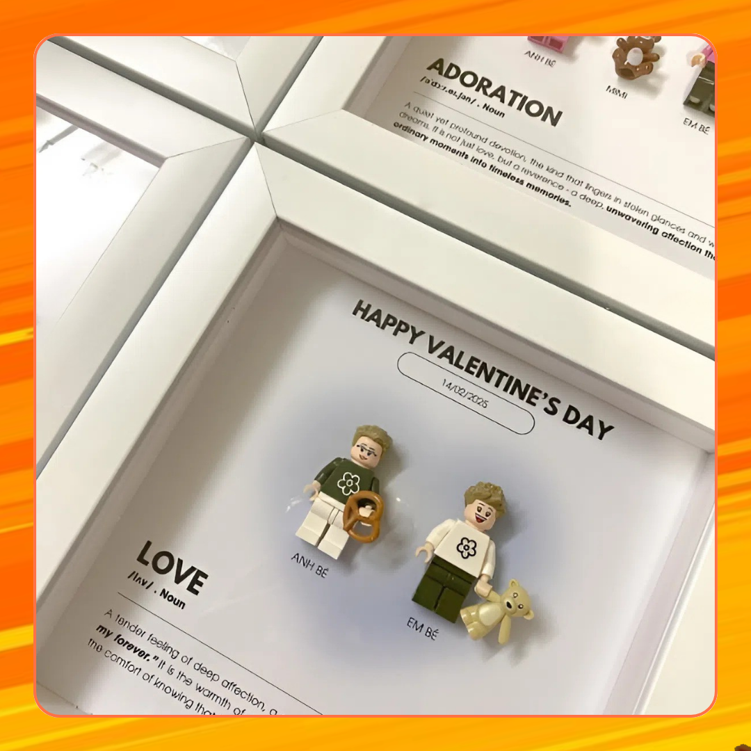 Khung Tranh Lego Cặp Đôi (làm theo yêu cầu) (2) khung tranh